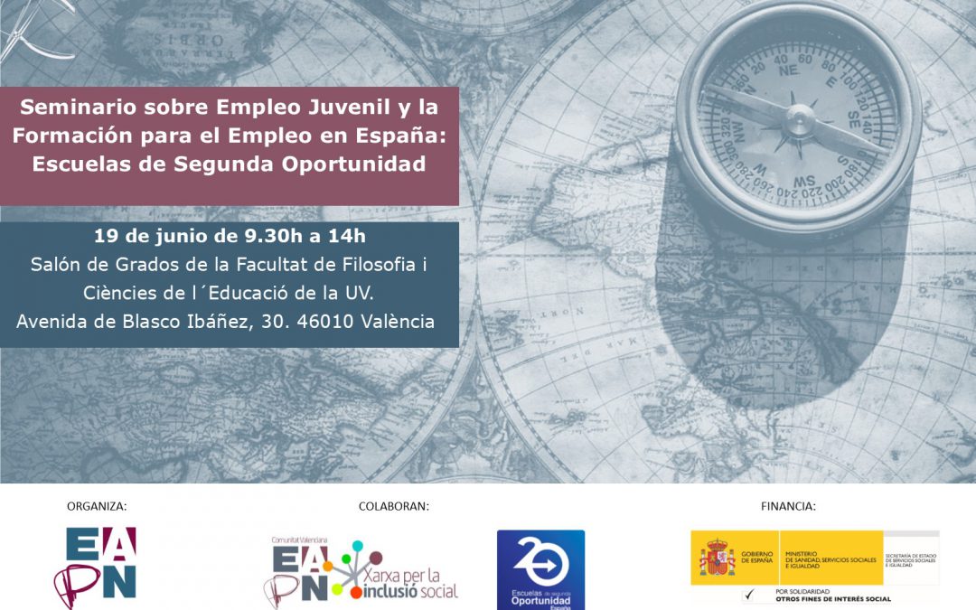 La EAPN ES abordará en Valencia la formación para el empleo juvenil desde el prisma de las E2O