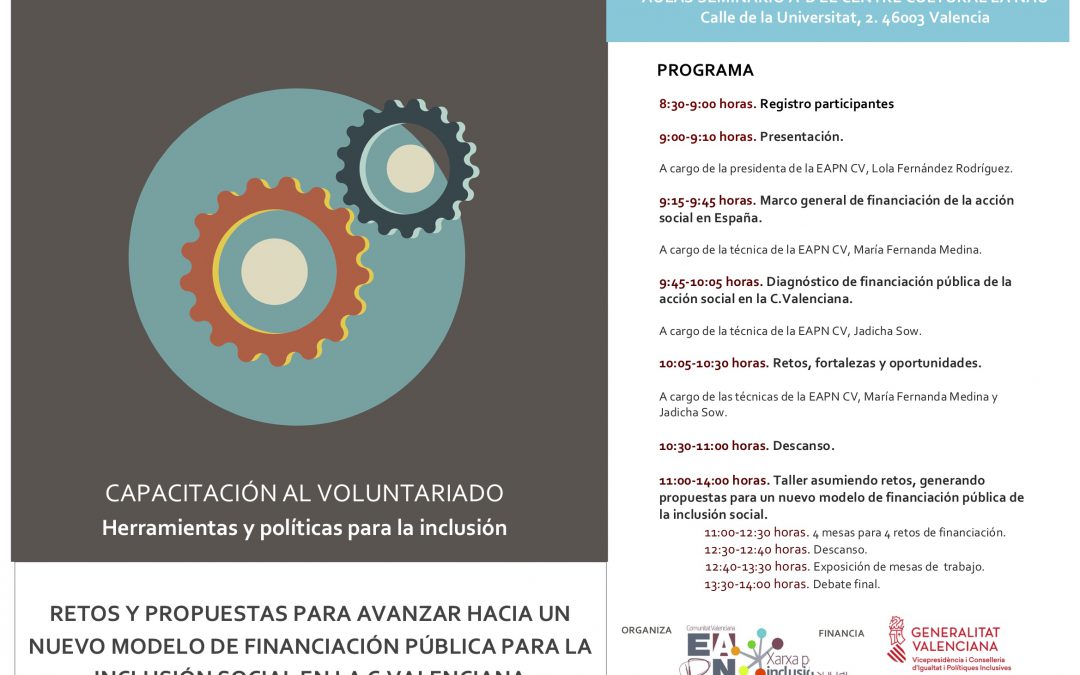 EAPN CV aborda los retos del modelo de financiación pública para la inclusión social